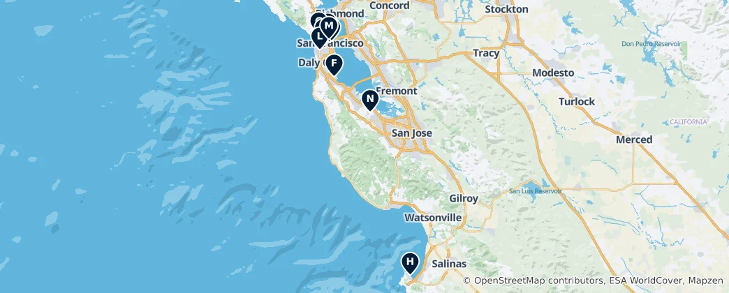 Mapa Silicon Valley: The Ultimate Landmarks