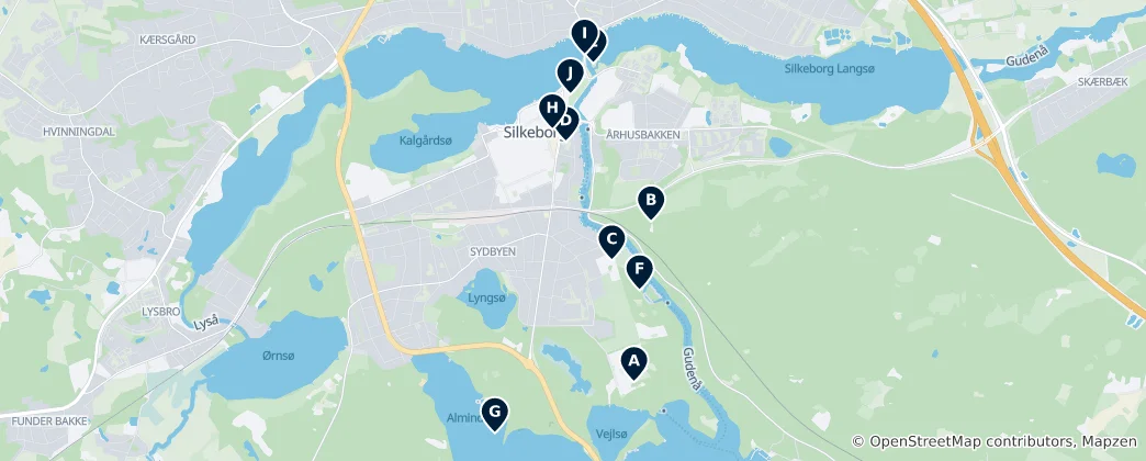 Mapa De Silkeborg Essentials