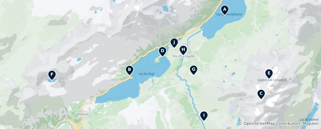 Mapa Sils im Engadin/Segl Essentials