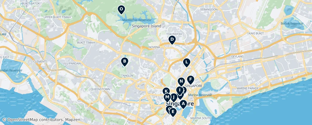 Map of Historic Sites of Singapore