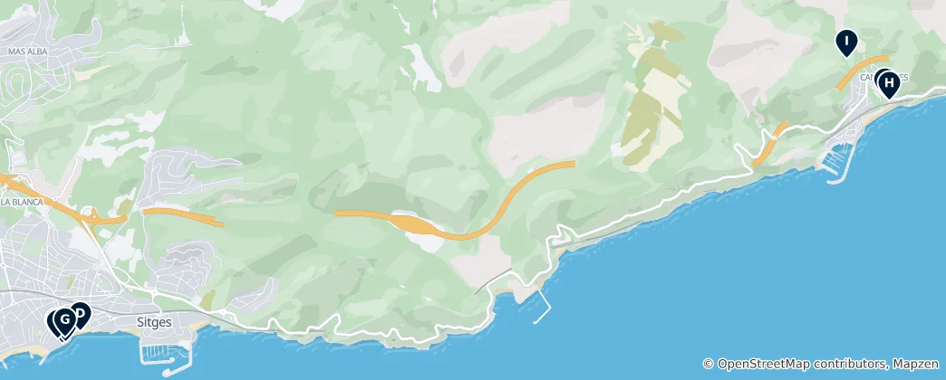 Mapa de Sitges Must-Sees