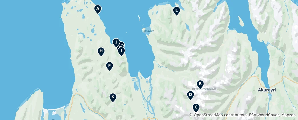 Map of Peaks and Glaciers
