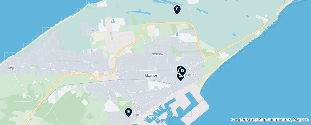 Map of Museums & Galleries in Skagen