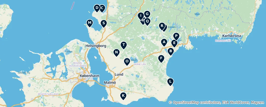 Térkép: Historic Swedish Churches