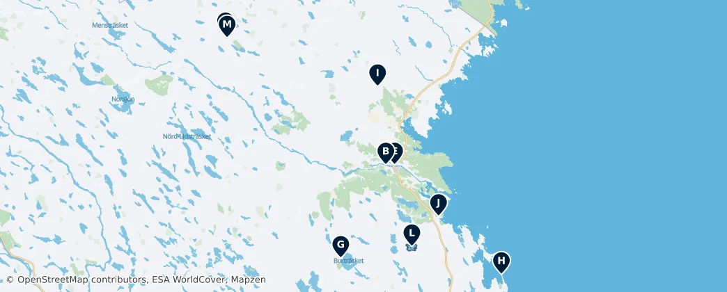 Skellefteå kommun Essentials – Mapa