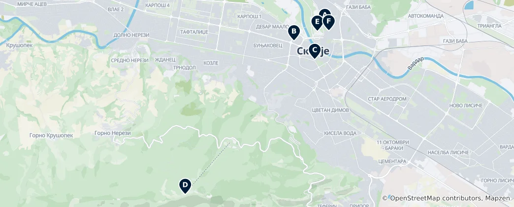 Map of Historical Gems