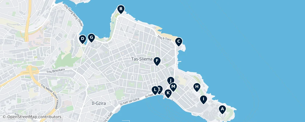 Sliema's Unmissable Highlights — Mappa