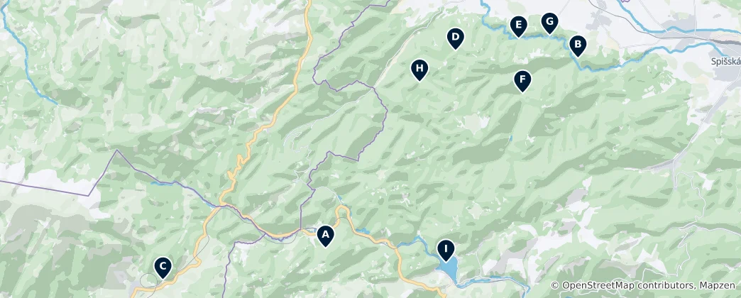 Map of Slovak Paradise Essentials