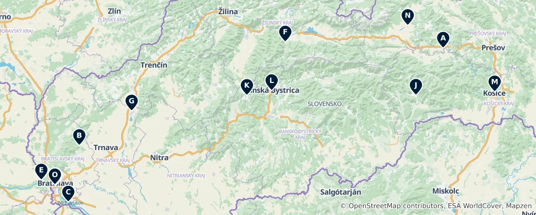 Mapa de Museums & Art Galleries