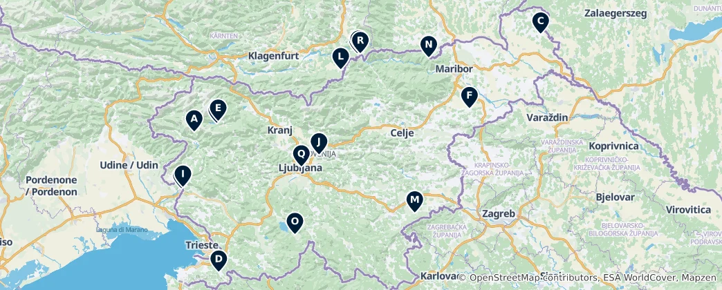 Map of Churches and Places of Worship