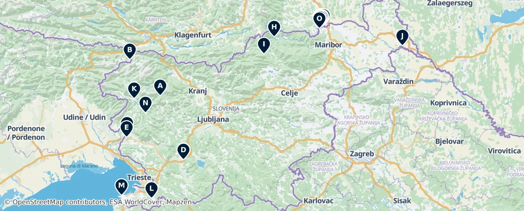 Regional Cuisine & Wine Delights — Map