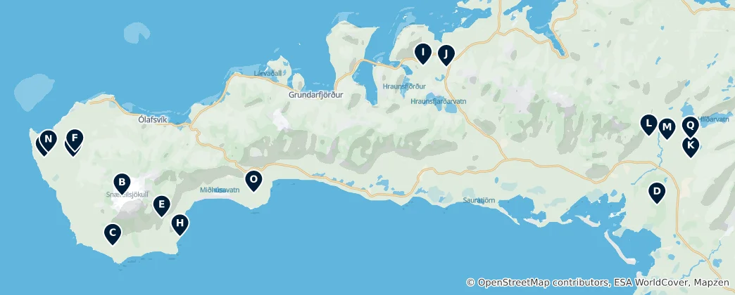 Mappa di Caves and Volcanoes