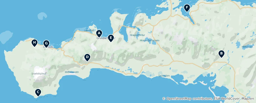 Map of Waterfalls and Coastal Gems