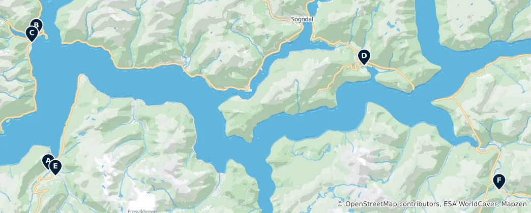 Map of Historic Churches & Stave Churches