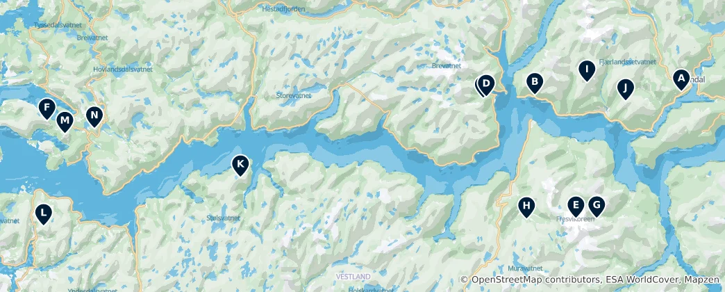 Mappa di Natural Wonders