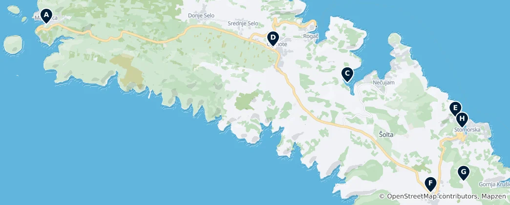 Mapa de Šolta Essentials