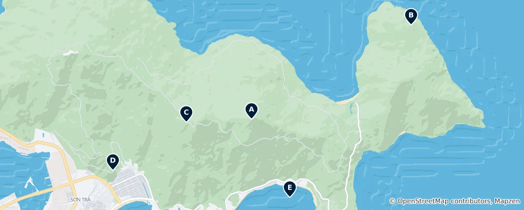 Mapa de Son Tra Nature Gems