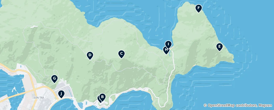 Mapa Son Tra Peninsula Essentials