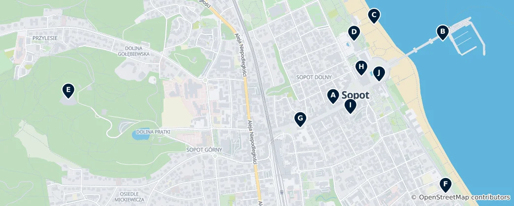Map of Sopot Essentials