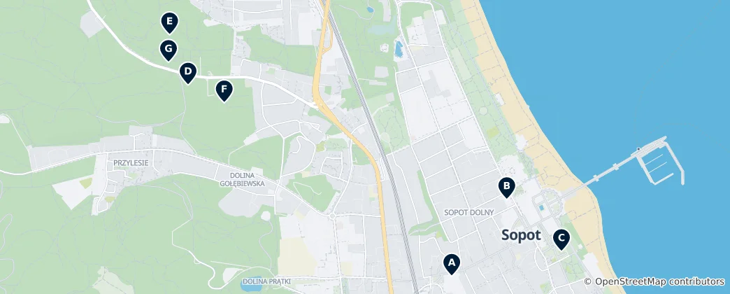 Mapa Sopot Heritage Trail