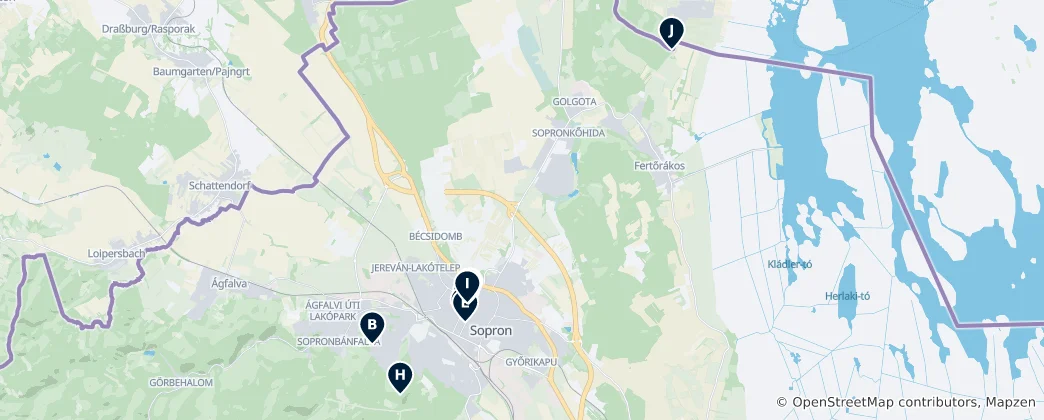 Mappa di Sopron Essentials