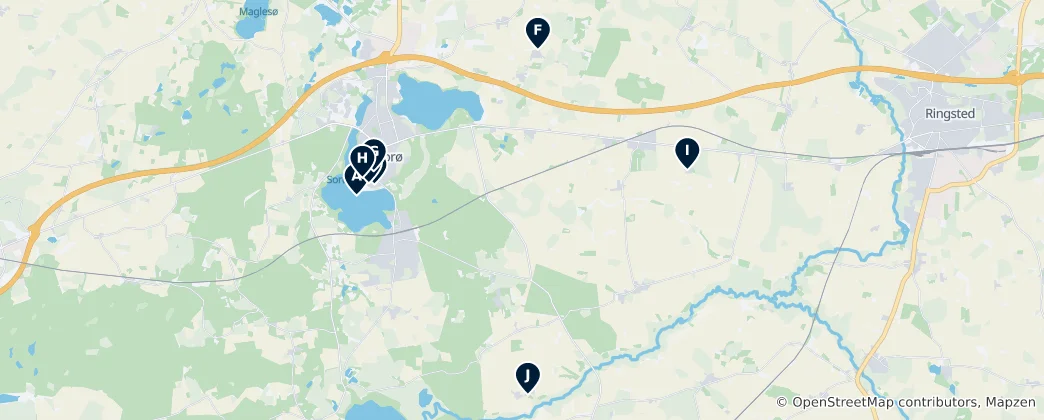 Mapa De Sorø Essentials