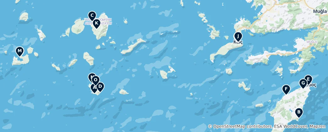 Mapa Ancient Archaeological Sites