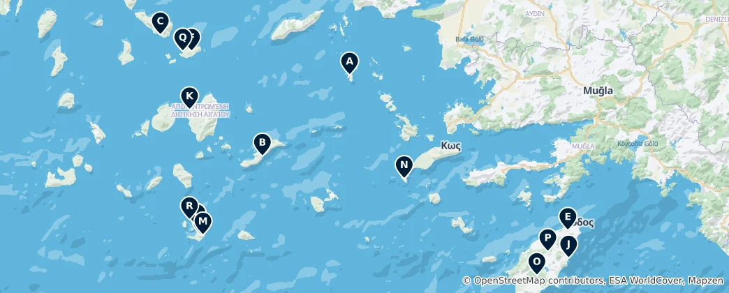 Mapa Churches and Monasteries