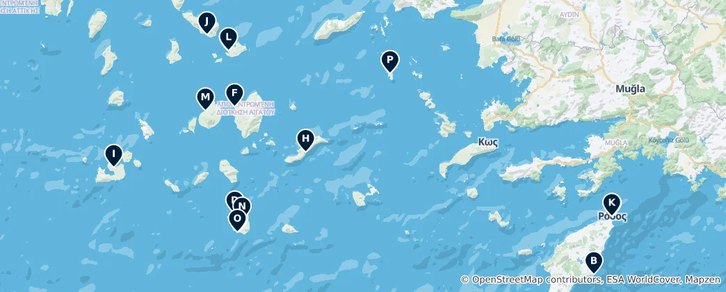 Mapa South Aegean Essentials