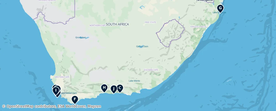 Map of Coastal Wonders & Iconic Beaches