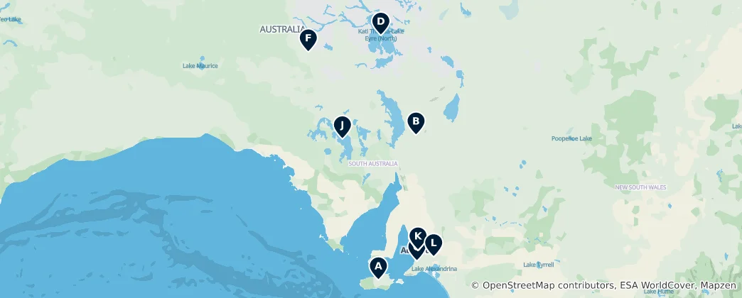 Mapa South Australia Essentials
