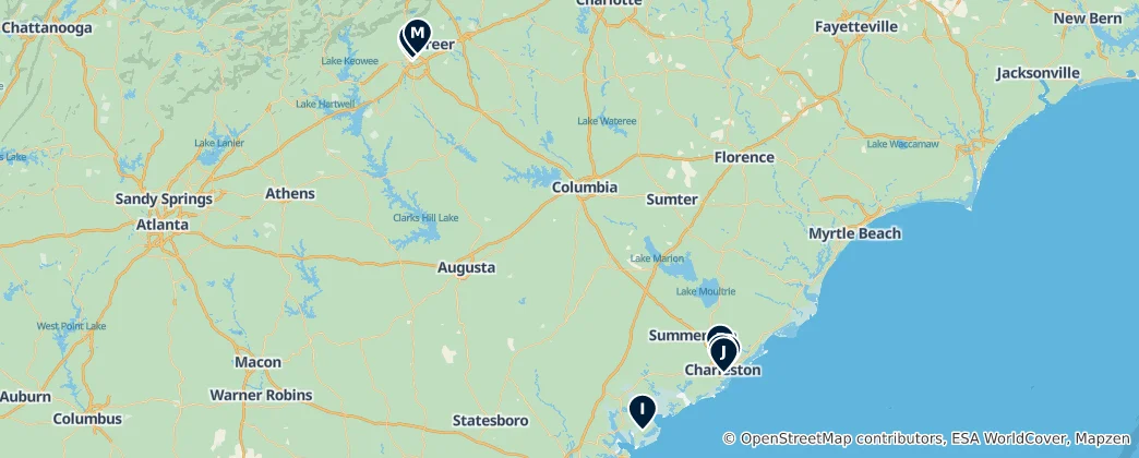 Mapa Top Museums & Heritage