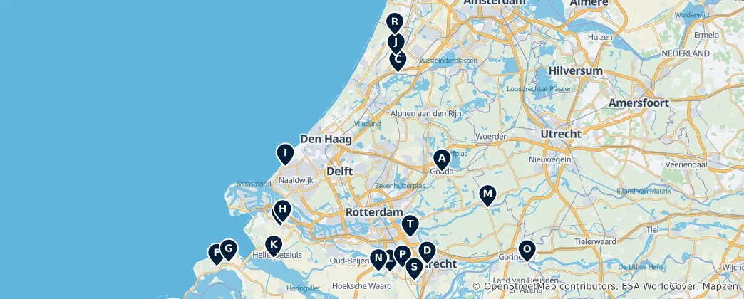 Carte de Historic Dutch Churches