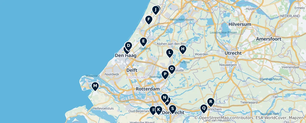 Carte de Parks and Gardens