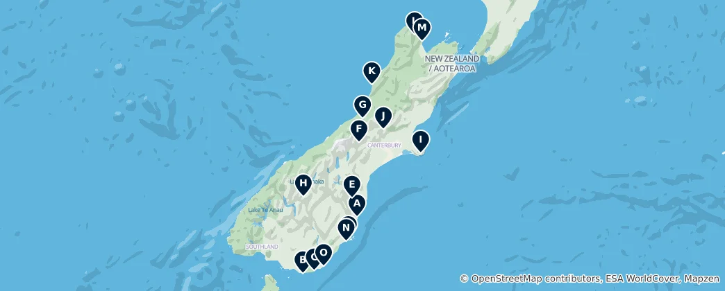 Mapa Hidden Gems