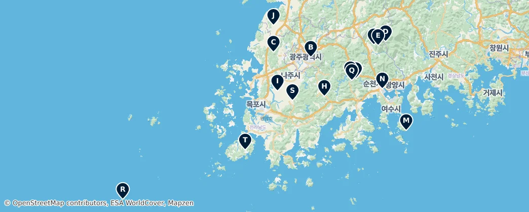 Map of Sacred Sites and Places of Worship