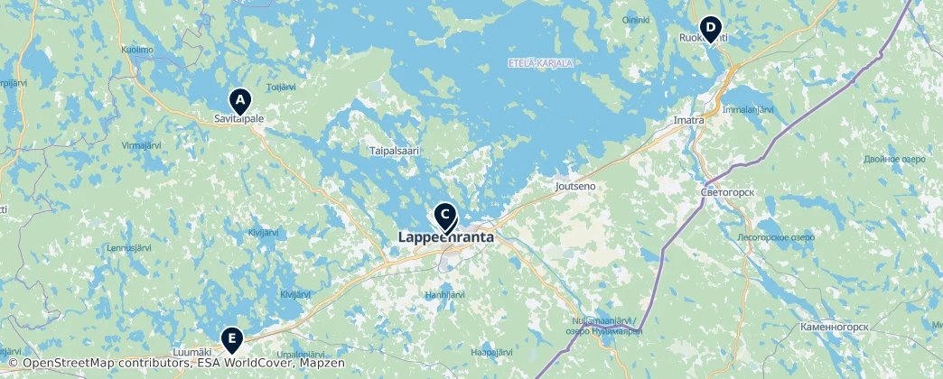 Map of Finnish Churches of Significance