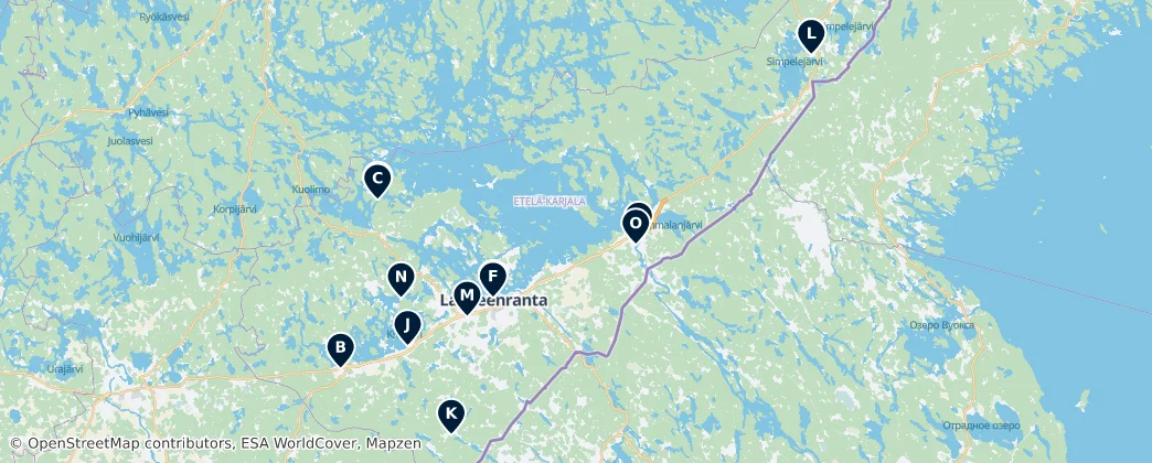 Map of Historic Sites of Finland