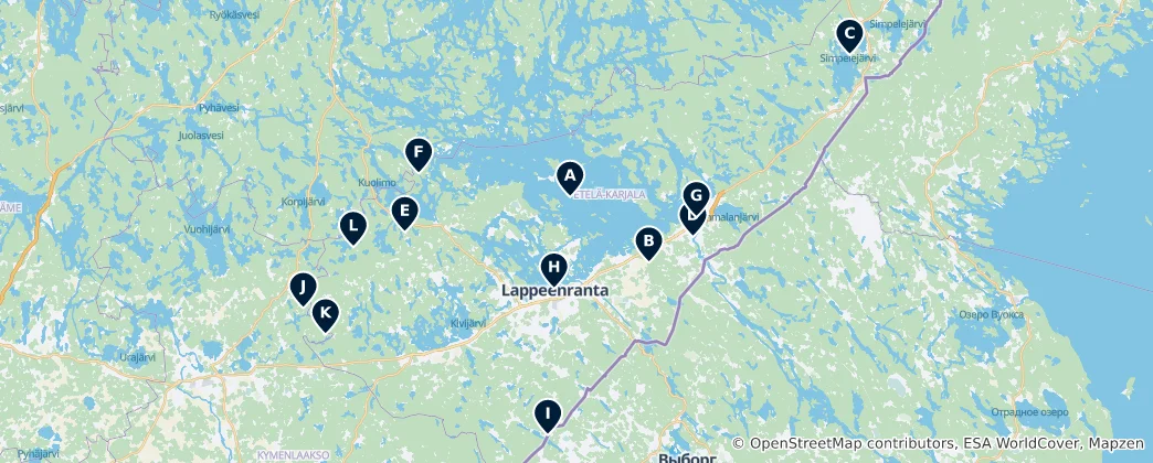 Mapa Lakes and Nature Escapes