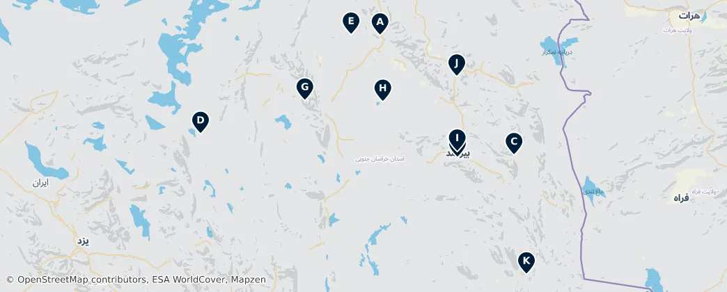 Map of South Khorasan Province Essentials