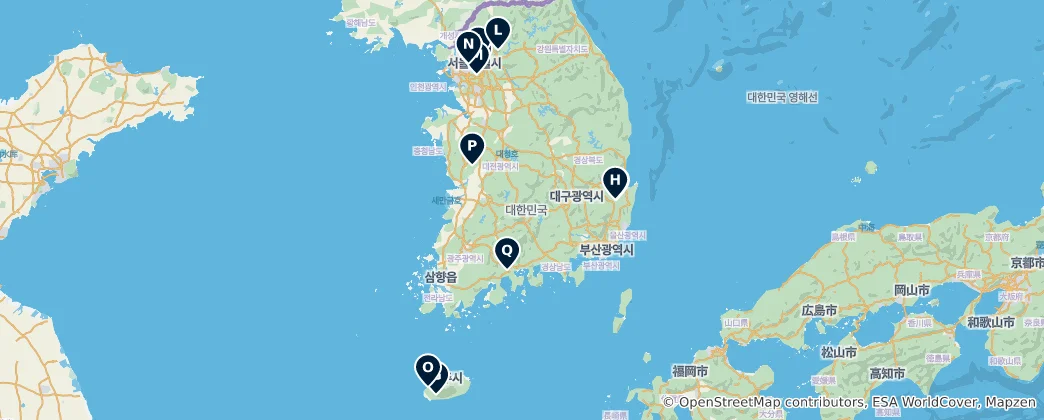 Map of Beautiful Parks & Gardens