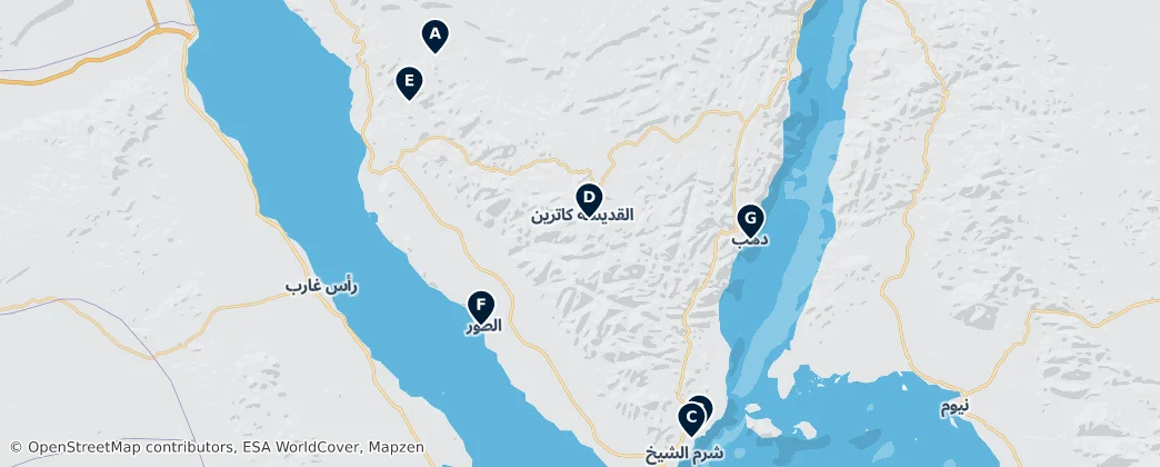 Cultural Heritage of South Sinai Haritası
