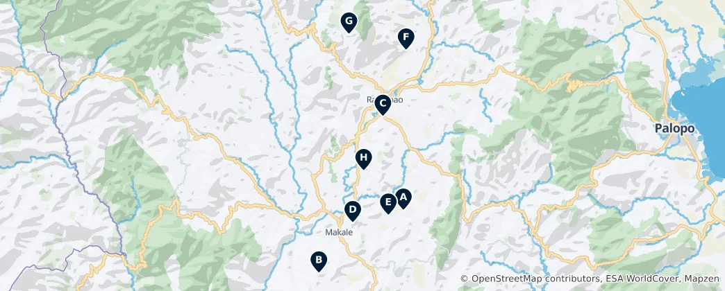 Mapa Hidden Gems of Toraja