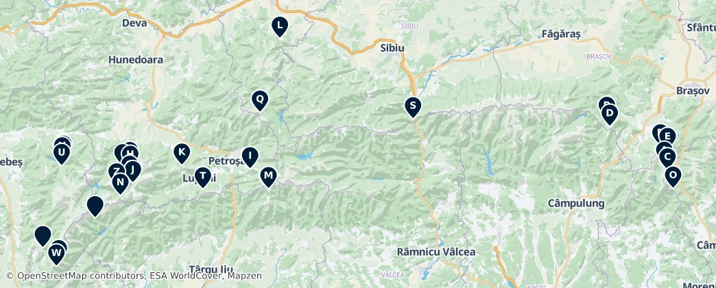 Alpine Huts and Shelters — 地图