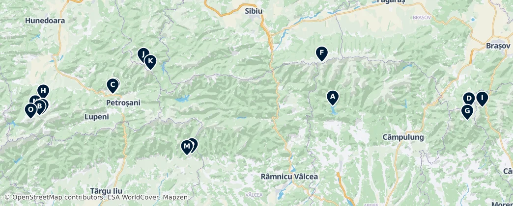 Romanian Natural Wonders — 地图