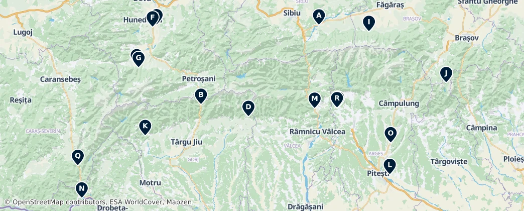Romania's Spiritual Heritage — 地图