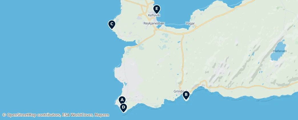 Map of Iconic Icelandic Lighthouses