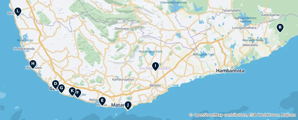 Mapa Southern Province Essentials