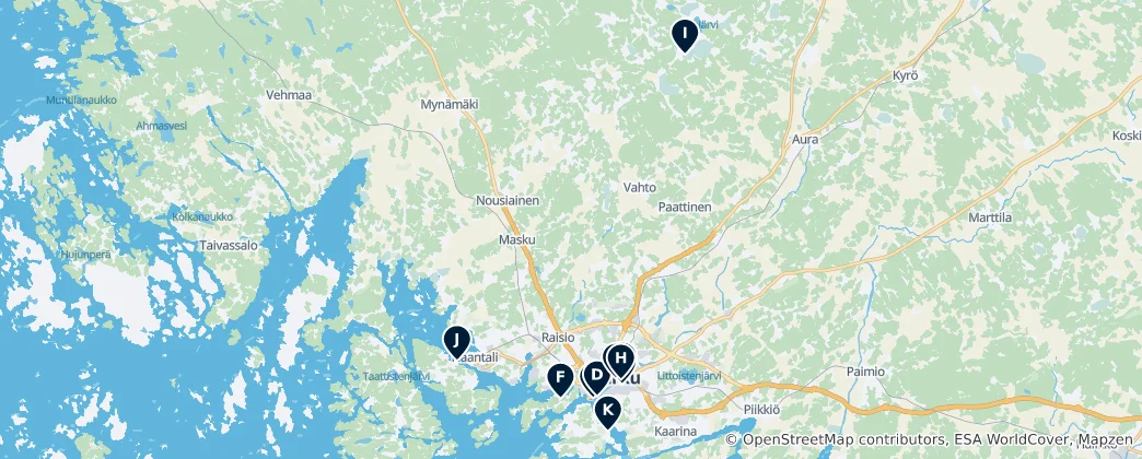 Mappa di Finland Proper Essentials