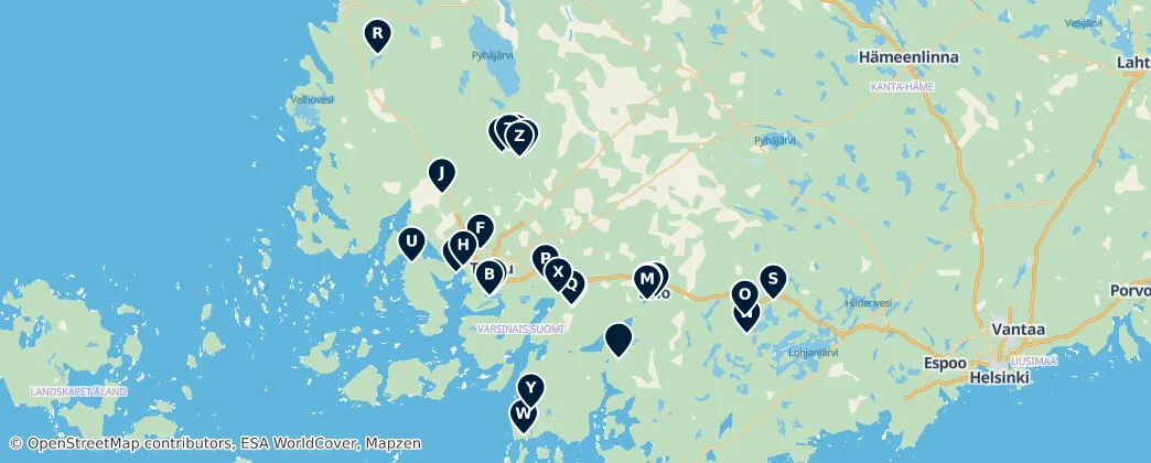 Finland's Natural Wonders 지도